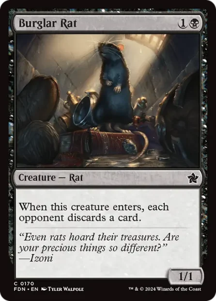 Burglar Rat, Foundations — Magic: The Gathering card