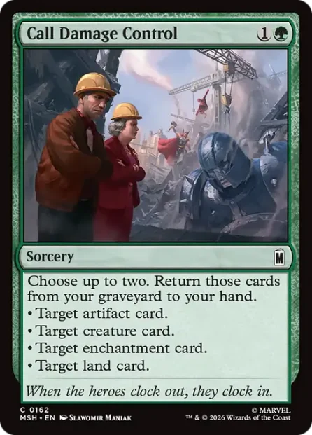 Call Damage Control, Marvel Super Heroes — Magic: The Gathering card