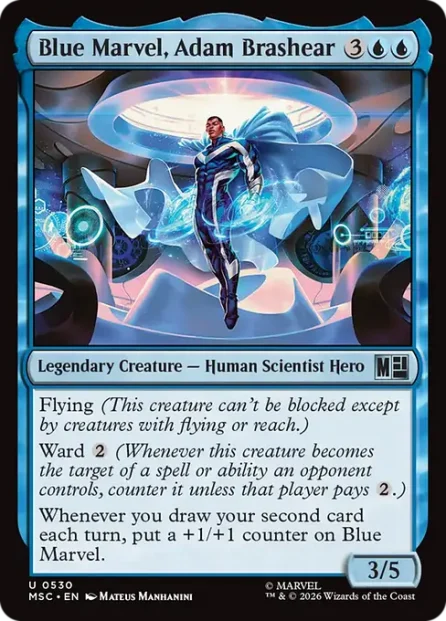 Blue Marvel, Adam Brashear, Marvel Super Heroes Commander — Magic: The Gathering card