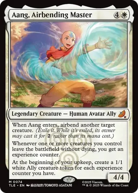 Aang, Airbending Master, Avatar: The Last Airbender Eternal, foil — Magic: The Gathering card