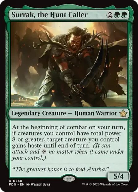 Surrak, the Hunt Caller, Foundations — Magic: The Gathering card