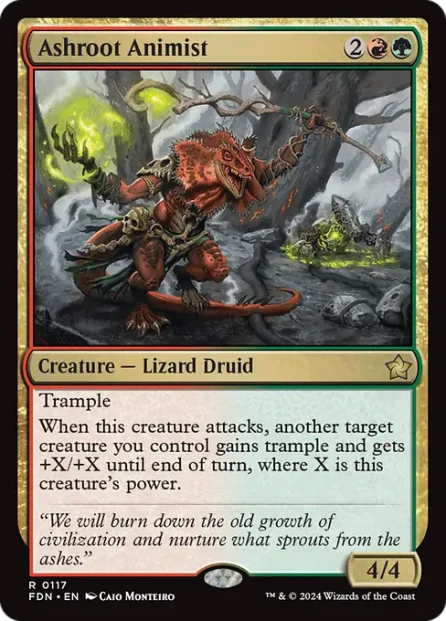 Ashroot Animist, Foundations — Magic: The Gathering card