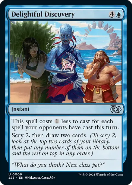 Delightful Discovery, Foundations Jumpstart — Magic: The Gathering card