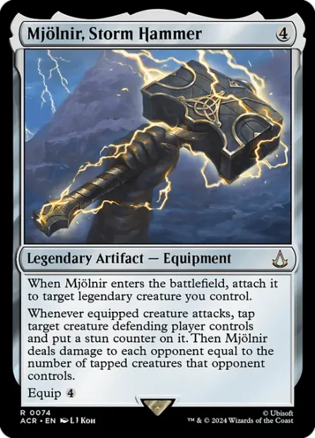 Mjölnir, Storm Hammer, Assassin's Creed — Magic: The Gathering card