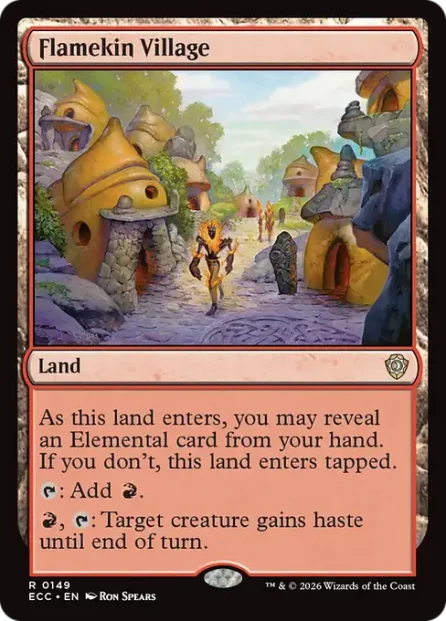 Flamekin Village, Lorwyn Eclipsed Commander — Magic: The Gathering card