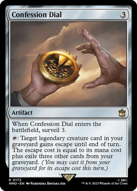 Confession Dial, Doctor Who — Magic: The Gathering card