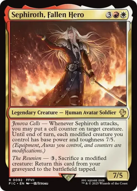 Sephiroth, Fallen Hero, Final Fantasy Commander — Magic: The Gathering card