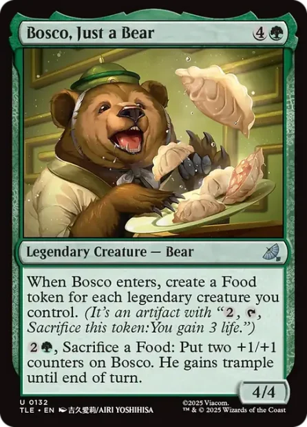 Bosco, Just a Bear, Avatar: The Last Airbender Eternal — Magic: The Gathering card