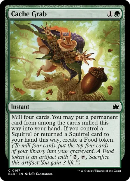 Cache Grab, Bloomburrow — Magic: The Gathering card