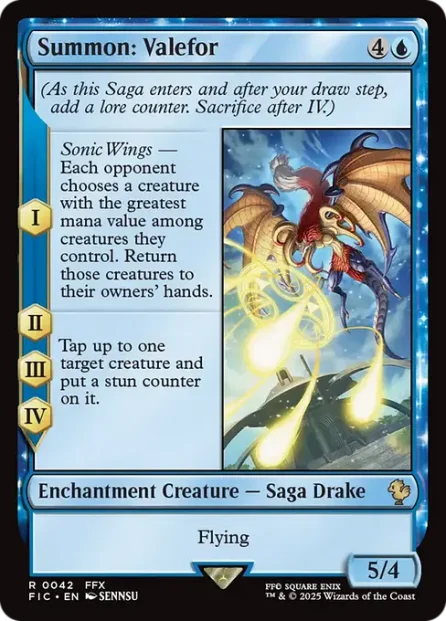 Summon: Valefor, Final Fantasy Commander — Magic: The Gathering card