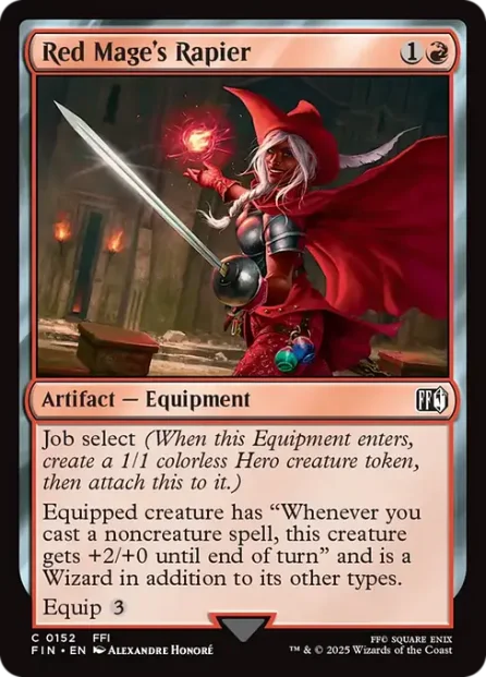 Red Mage's Rapier, Final Fantasy — Magic: The Gathering card