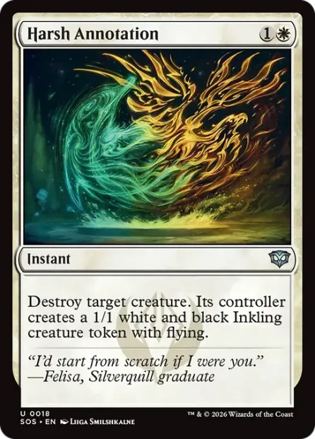 Harsh Annotation, Secrets of Strixhaven — Magic: The Gathering card