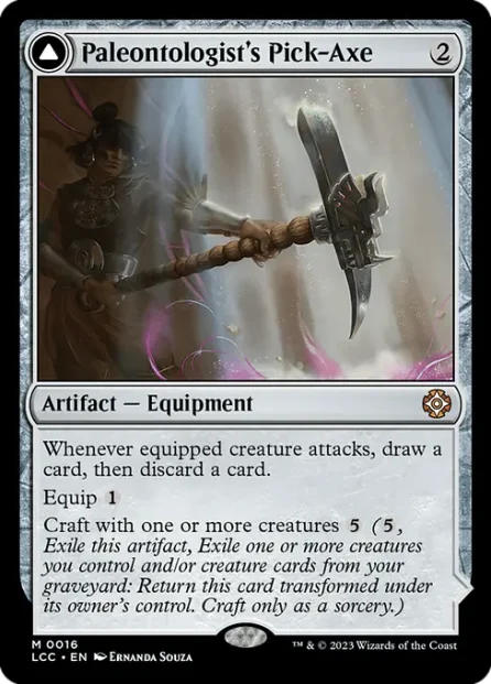 Paleontologist's Pick-Axe // Dinosaur Headdress, The Lost Caverns of Ixalan Commander — Magic: The Gathering card