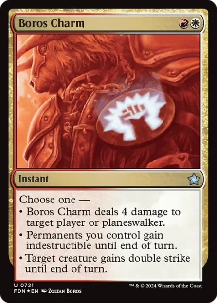 Boros Charm, Foundations, foil — Magic: The Gathering card