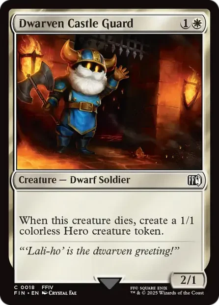 Dwarven Castle Guard, Final Fantasy — Magic: The Gathering card