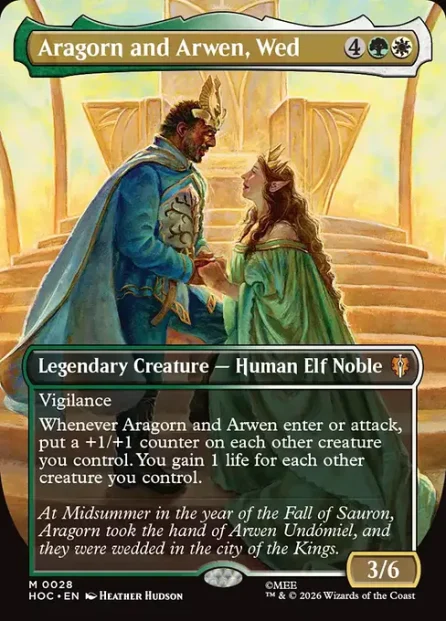 Aragorn and Arwen, Wed, The Hobbit Eternal — Magic: The Gathering card