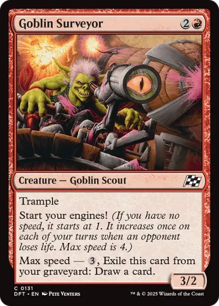 Goblin Surveyor, Aetherdrift — Magic: The Gathering card