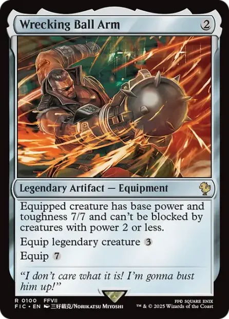 Wrecking Ball Arm, Final Fantasy Commander — Magic: The Gathering card