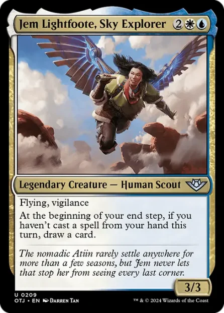 Jem Lightfoote, Sky Explorer, Outlaws of Thunder Junction — Magic: The Gathering card