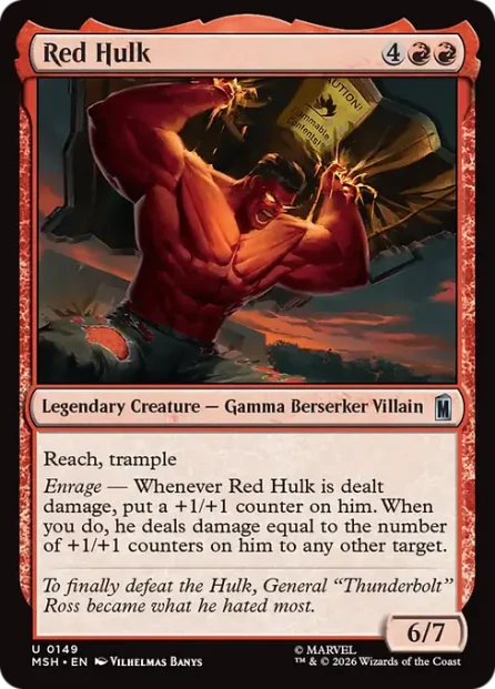 Red Hulk, Marvel Super Heroes — Magic: The Gathering card