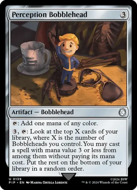 Perception Bobblehead, Fallout — Magic: The Gathering card