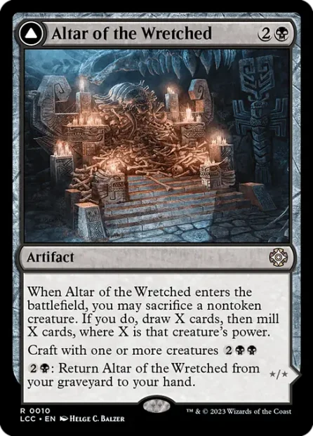 Altar of the Wretched // Wretched Bonemass, The Lost Caverns of Ixalan Commander — Magic: The Gathering card