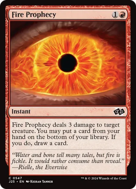 Fire Prophecy, Foundations Jumpstart — Magic: The Gathering card