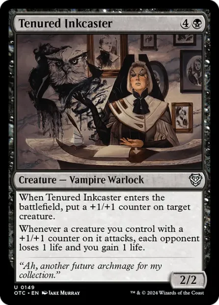 Tenured Inkcaster, Outlaws of Thunder Junction Commander — Magic: The Gathering card