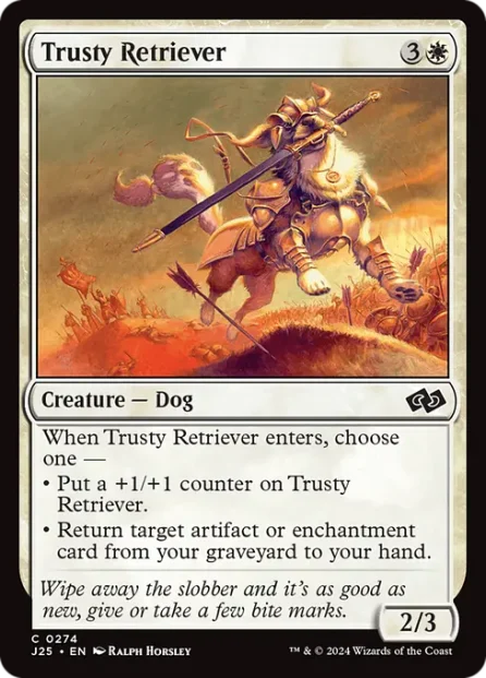 Trusty Retriever, Foundations Jumpstart — Magic: The Gathering card