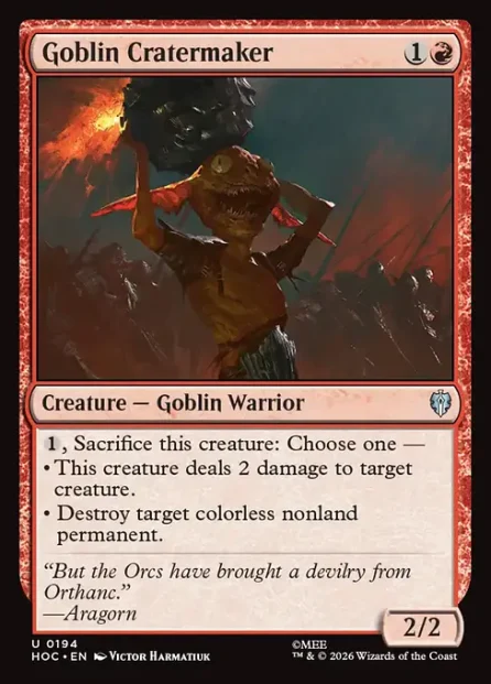 Goblin Cratermaker, The Hobbit Eternal — Magic: The Gathering card