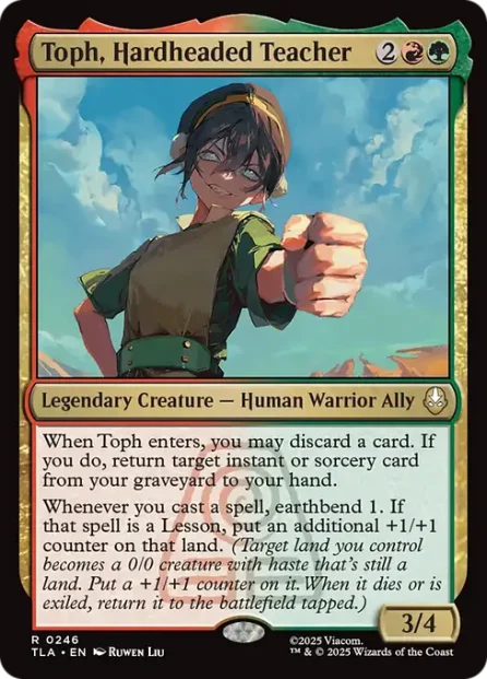 Toph, Hardheaded Teacher, Avatar: The Last Airbender — Magic: The Gathering card