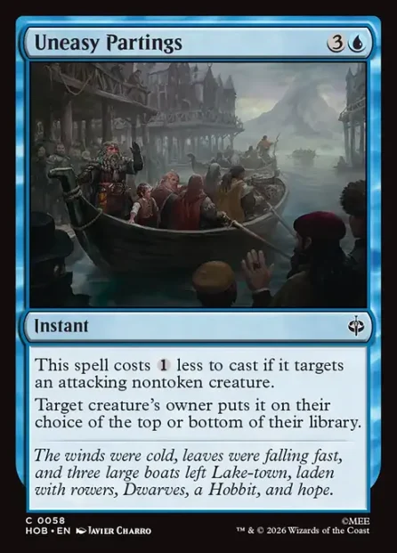 Uneasy Partings, The Hobbit — Magic: The Gathering card