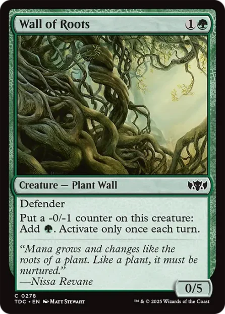 Wall of Roots, Tarkir: Dragonstorm Commander — Magic: The Gathering card