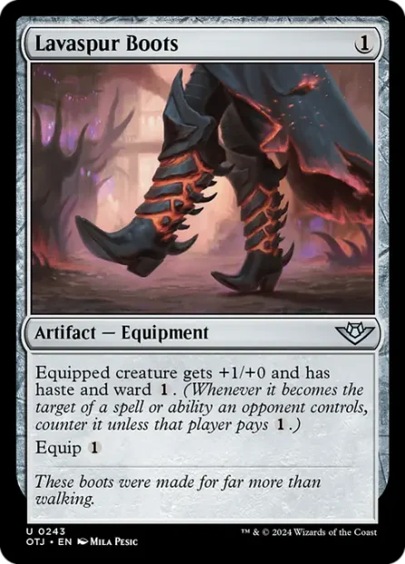 Lavaspur Boots, Outlaws of Thunder Junction — Magic: The Gathering card