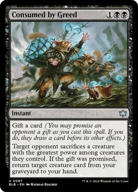 Consumed by Greed, Bloomburrow — Magic: The Gathering card