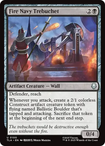 Fire Navy Trebuchet, Avatar: The Last Airbender — Magic: The Gathering card