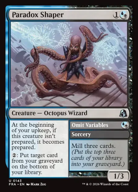 Paradox Shaper // Omit Variables, Reality Fracture — Magic: The Gathering card