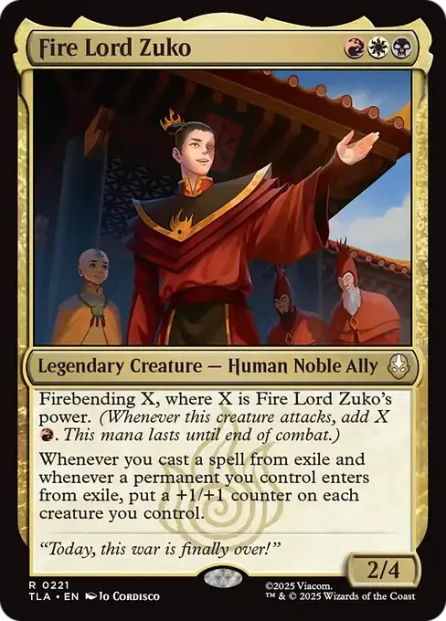 Fire Lord Zuko, Avatar: The Last Airbender — Magic: The Gathering card