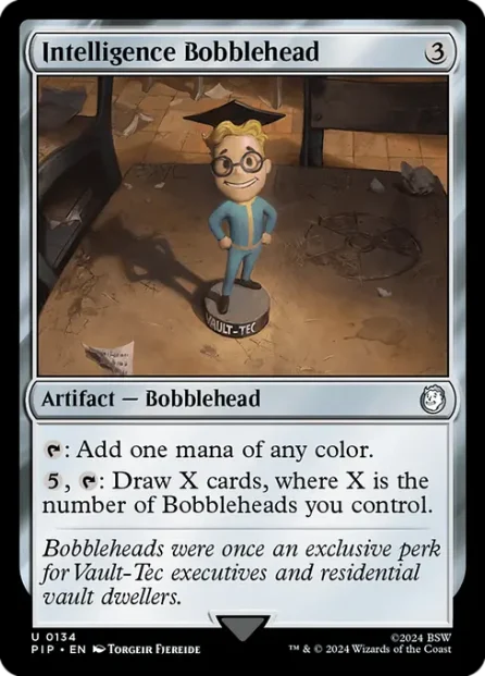 Intelligence Bobblehead, Fallout — Magic: The Gathering card