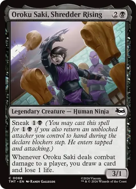 Oroku Saki, Shredder Rising, Teenage Mutant Ninja Turtles — Magic: The Gathering card
