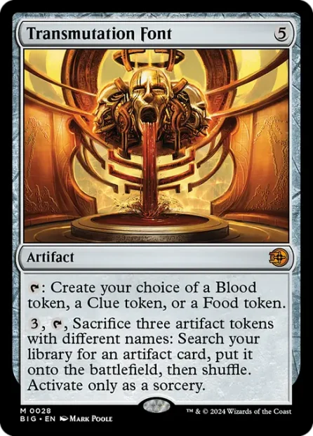 Transmutation Font, The Big Score — Magic: The Gathering card