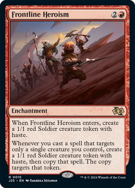 Frontline Heroism, Foundations Jumpstart — Magic: The Gathering card
