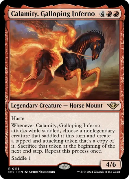 Calamity, Galloping Inferno, Outlaws of Thunder Junction — Magic: The Gathering card