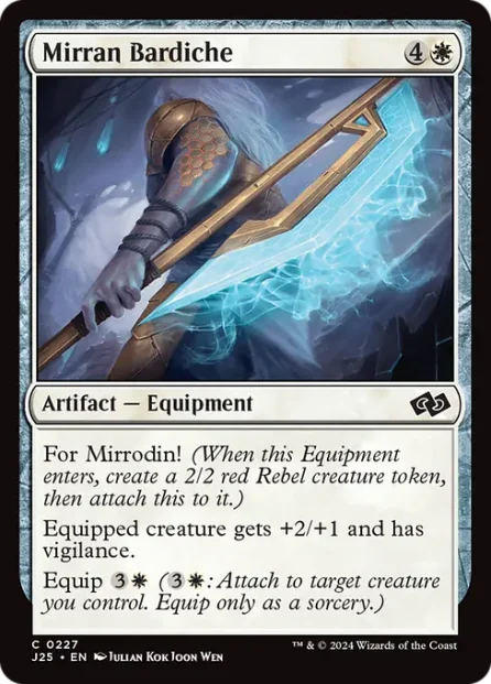 Mirran Bardiche, Foundations Jumpstart — Magic: The Gathering card