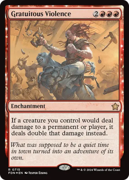 Gratuitous Violence, Foundations, foil — Magic: The Gathering card