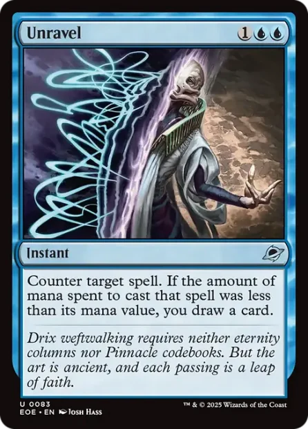 Unravel, Edge of Eternities — Magic: The Gathering card
