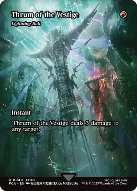 Lightning Bolt, Final Fantasy: Through the Ages — Magic: The Gathering card