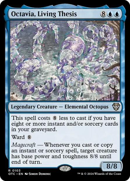 Octavia, Living Thesis, Outlaws of Thunder Junction Commander — Magic: The Gathering card