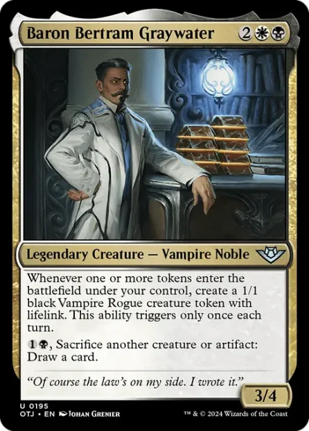 Baron Bertram Graywater, Outlaws of Thunder Junction — Magic: The Gathering card