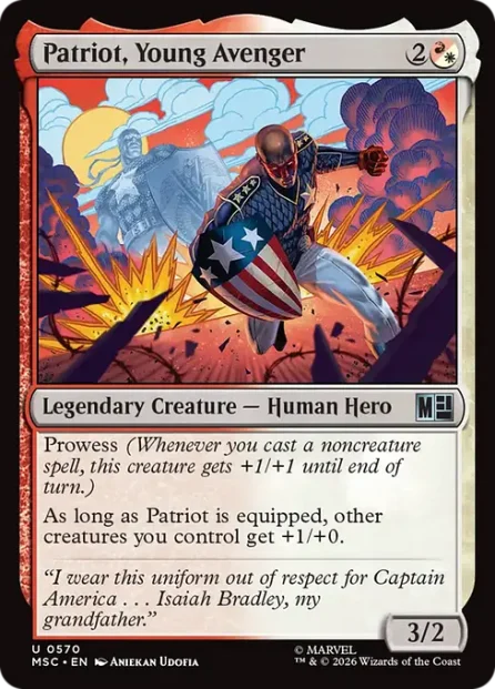 Patriot, Young Avenger, Marvel Super Heroes Commander — Magic: The Gathering card